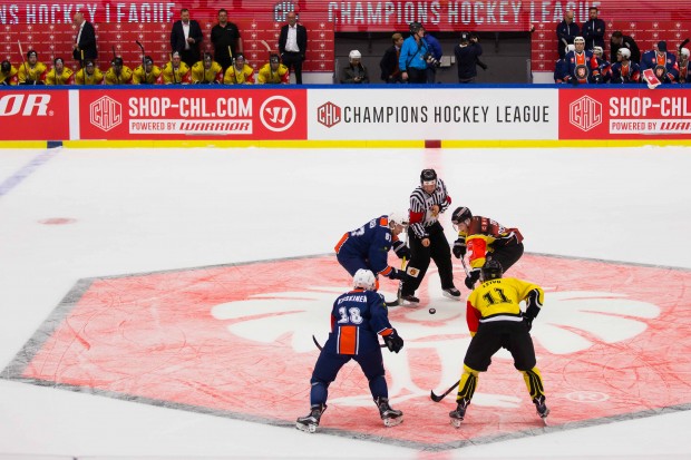 Die Växjö Lakers (hier gegen SaiPa Laapeenranta) kämpfen um den Einzug ins Halbfinale der Champions Hockey League. Foto: Vaxjö Lakers via Getty Images