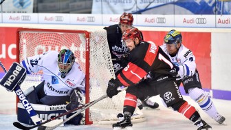 Der ERC kam gegen starke Kölner nicht an. Foto: Traub / st-foto Der ERC kam gegen starke Kölner nicht an. Foto: Traub / st-foto