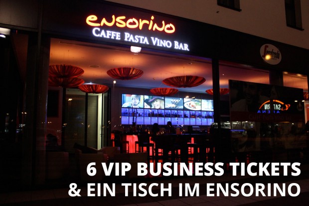 Für das Spiel am 19.1. spendiert die ensorino Bar 6 VIP Business Tickets sowie einen Tisch in der ensorino Bar inkl. Welcomedrink.