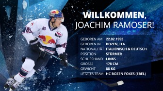 Der 22-jährige Angreifer kommt von HC Bozen Foxes. Foto: Gepa Pictures Der 22-jährige Angreifer kommt von HC Bozen Foxes. Foto: Gepa Pictures