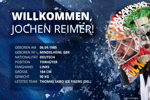 Jochen Reimer bildet mit Timo Pielmeier künftig das Torhüter-Duo.