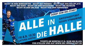 Alle in die Halle - für den Saisonauftakt gegen Straubing lassen wir keine Ausreden gelten.
Um 19:30 ist Derby in der Saturn Arena... Alle in die Halle - für den Saisonauftakt gegen Straubing lassen wir keine Ausreden gelten.
Um 19:30 ist Derby in der Saturn Arena...