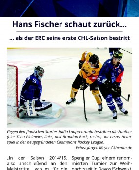 Panther in der Champions Hockey League Hans Fischer