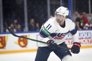 Riley Barber nahm 2022 für die USA an der WM teil.
Foto: Imago Images