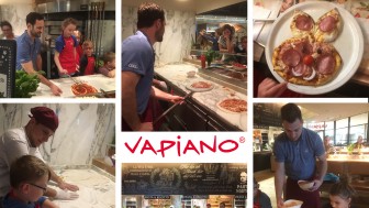 Der Xaver Kids-Club besuchte mit David Elsner und Dustin Friesen das Vapiano. Der Xaver Kids-Club besuchte mit David Elsner und Dustin Friesen das Vapiano.