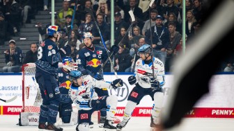 Die Panther um Myles Powell und Abbott Girduckis (re.) wollen auch zuhause einen Sieg bejubeln.
Foto: City-Press