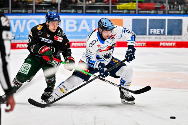 Die Panther um Riley Barber wollen sich im Derby durchsetzen.
Foto: DEL-Photosharing