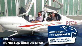 Einer der beliebtesten Dauerkartenpreise im Vorjahr ist auch heuer wieder dabei: der Rundflug über Ingolstadt. Einer der beliebtesten Dauerkartenpreise im Vorjahr ist auch heuer wieder dabei: der Rundflug über Ingolstadt.